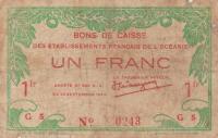 Gallery image for French Oceania p11c: 1 Franc